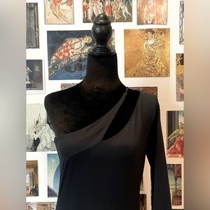 Abercrombie Black Cut Out Single Sleeve Bodysuit M